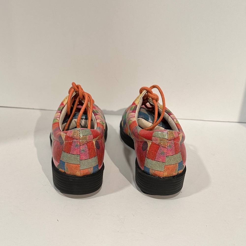 Vintage ICON Wearable Art Colorful Patchwork Women's Shoes - Picture 5 of 6